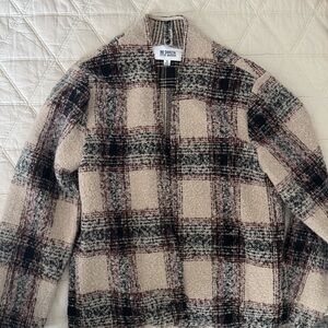 BB Dakota Plaid Jacket in Cream and Black